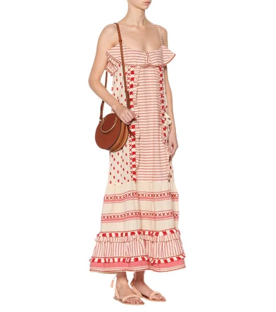 Dodo Bar Or Embroidered Cotton Dress In Red
