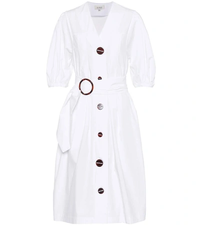 Shop Isa Arfen Cotton Poplin Dress In White