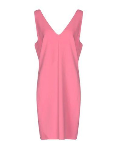Shop Dondup Woman Short Dress Pink Size 8 Viscose, Acetate, Elastane