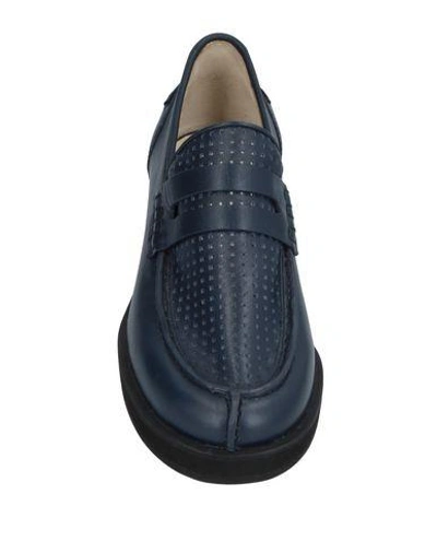Shop Jil Sander Loafers In Dark Blue
