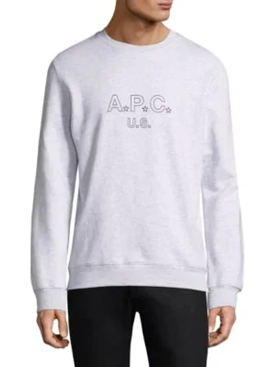 Shop Apc Graphic Sweatshirt In Grey