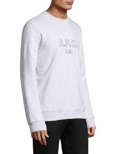 Shop Apc Graphic Sweatshirt In Grey