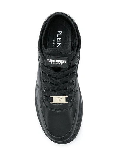 Shop Plein Sport Low Top Sneakers In Black