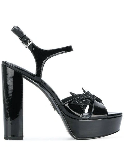 Shop Michael Michael Kors Glitter Star Sandals - Black