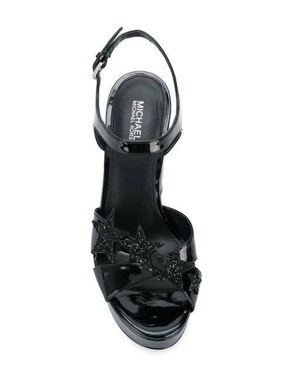 Shop Michael Michael Kors Glitter Star Sandals - Black
