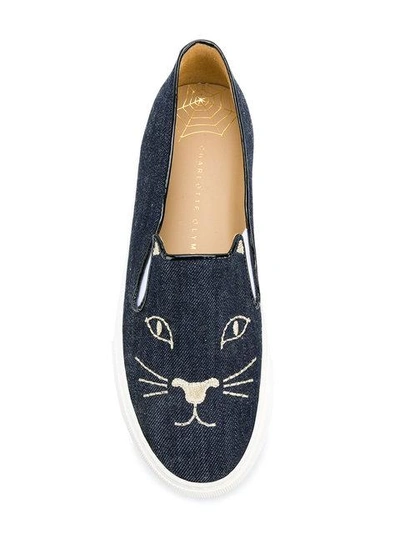 Shop Charlotte Olympia Cool Cats Laceless Sneakers