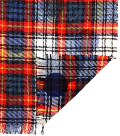 Shop Burberry Wool Check Scarf