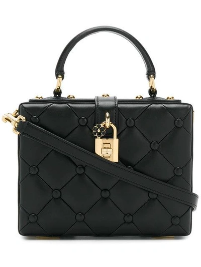 Shop Dolce & Gabbana Dolce Box Shoulder Bag In Black