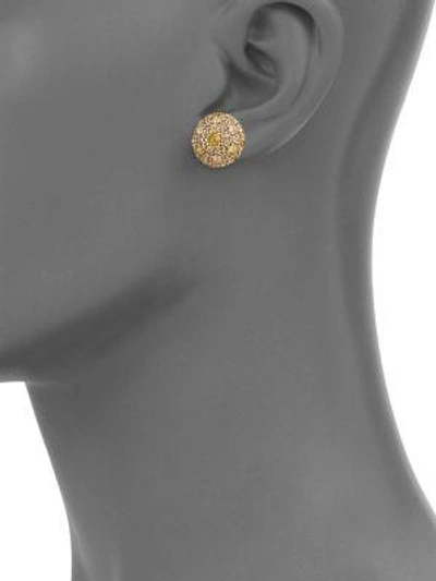 Shop Bavna 18k Rose Gold Pave Diamond Stud Earrings