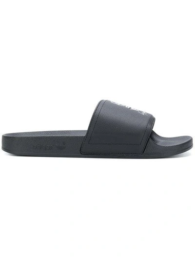 Shop Y-3 Adilette Slides In Black