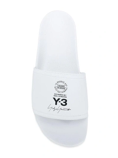 Shop Y-3 Adilette Slides - White