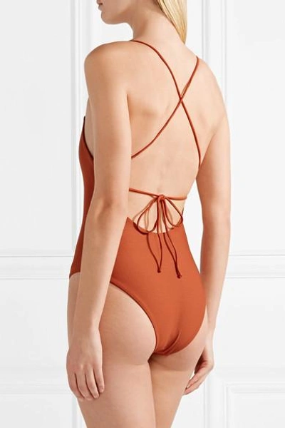 Mara Hoffman Olympia One-piece Swimsuit In Brick