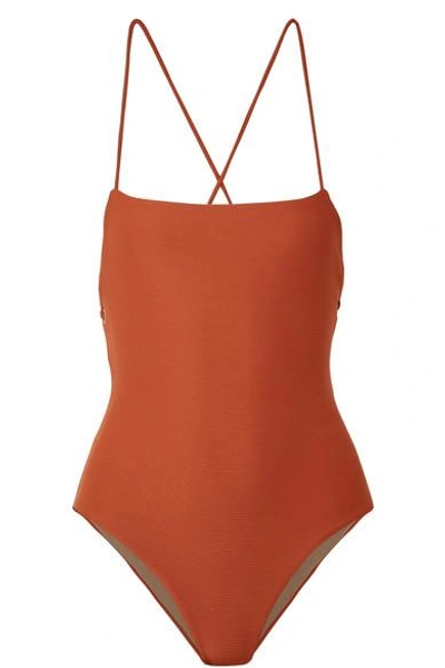 Mara Hoffman Olympia One-piece Swimsuit In Brick