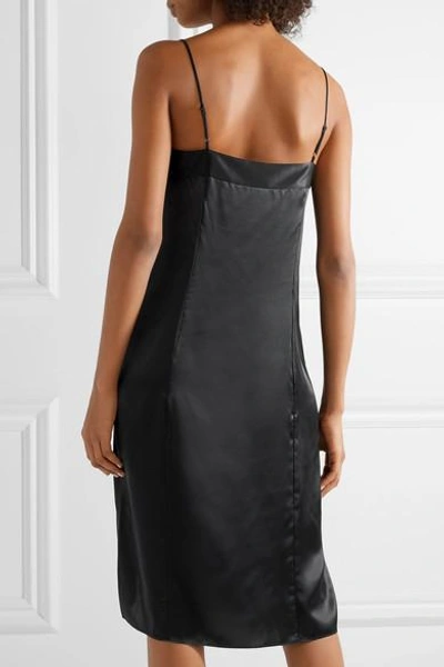 Shop Equipment Kelby Silk-satin Midi Dress In Black