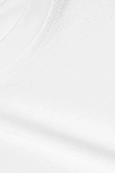 Shop Alexander Wang T Cotton-jersey Wrap T-shirt In White