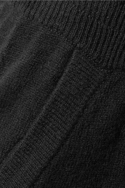 Shop Nili Lotan Janina Cropped Cashmere Track Pants In Black