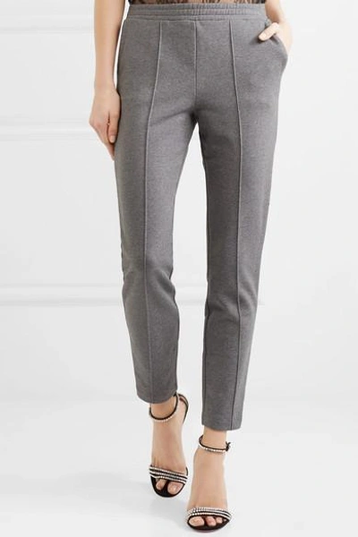 Shop Alexander Wang T French Cotton-terry Track Pants In Gray