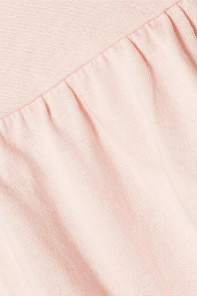 Shop Skin Lex Pima Cotton-jersey Robe In Pastel Pink