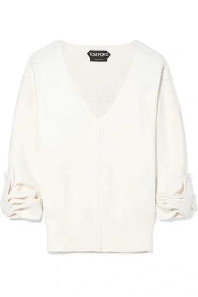 Shop Tom Ford Silk-blend Sweater In Ivory