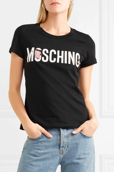 Shop Moschino + Betty Boop Printed Cotton-jersey T-shirt