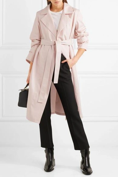 Shop Jil Sander Cotton Trench Coat In Pastel Pink