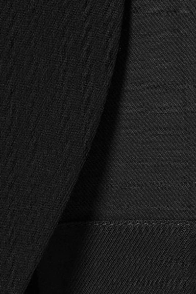 Shop Ann Demeulemeester Belted Wool-gabardine Vest In Black