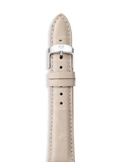 Shop Michele Watches Women's Alligator Leather Watch Strap/16mm In Cashmere