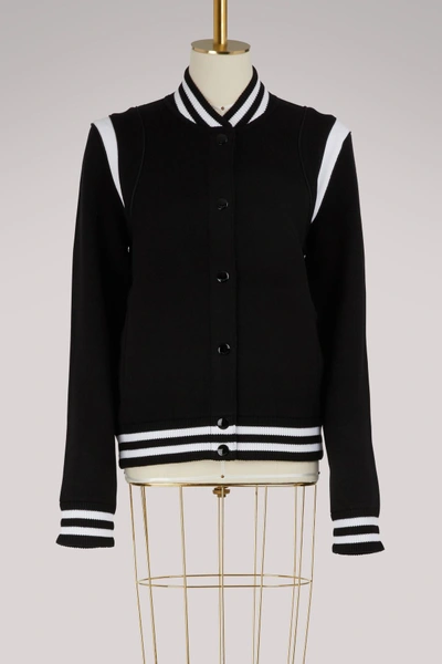 Shop Givenchy Paris Varsity Jacket In Black