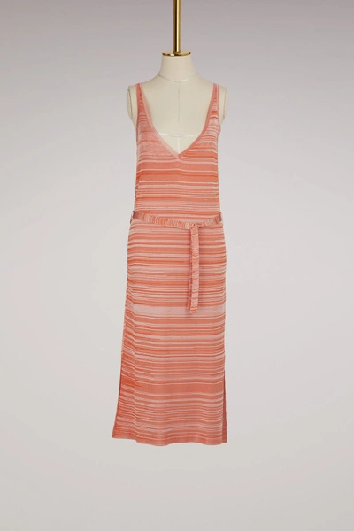 Shop Maison Ullens Sleeveless Midi Dress In Multicolor Mineola