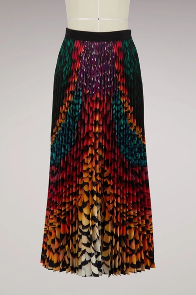 Shop Mary Katrantzou Uni Printed Skirt In Rainbow Feathers