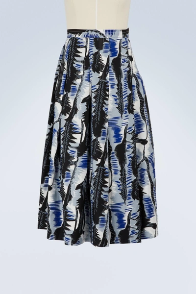 Shop Marni Pleated Midi Skirt In Sodium