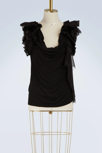 Shop Givenchy Sleeveless Jersey Top In Black