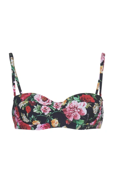 Shop Dolce & Gabbana Floral Bra Bikini Top