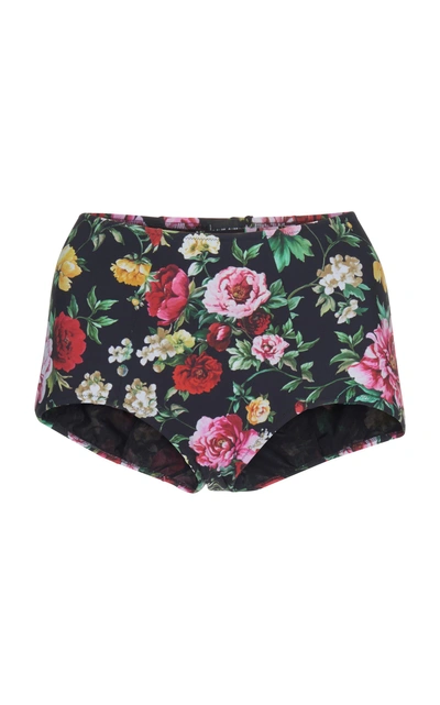 Shop Dolce & Gabbana High Waist Floral Bikini Bottom