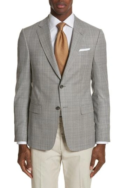 Shop Z Zegna Classic Fit Plaid Wool Sport Coat In Mid Grey Check