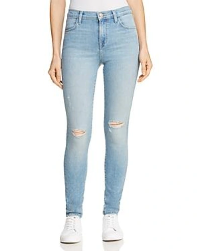 Shop J Brand Maria High-rise Skinny Jeans In Surge Destruct
