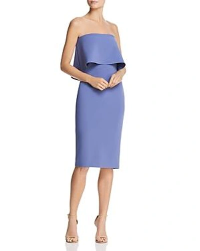 Shop Likely Driggs Asymmetric Strapless Dress In Marlin