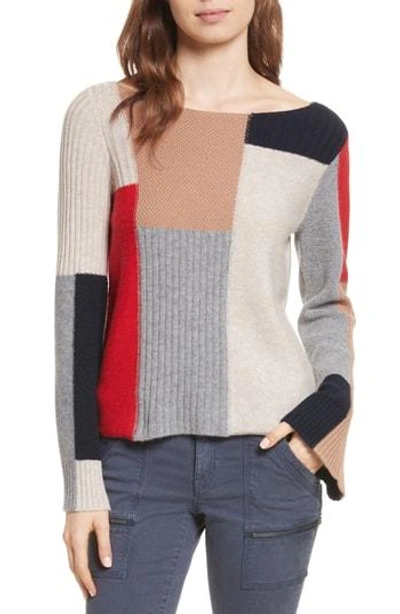 Shop Joie Adene Wool & Cashmere Sweater In Alarm Red Multi