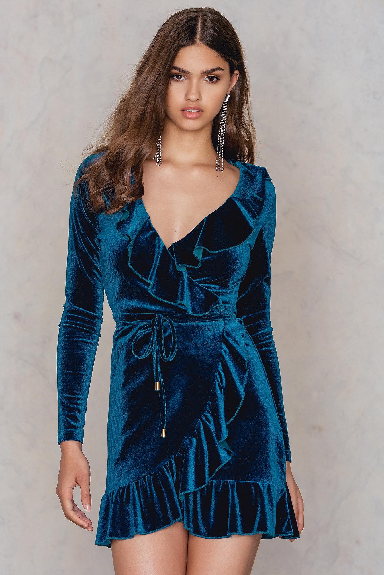 Lioness Rendezvous Frill Dress - Blue | ModeSens