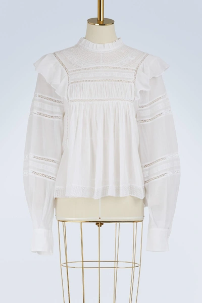 Isabel Marant Étoile Cotton Viviana Blouse In White | ModeSens