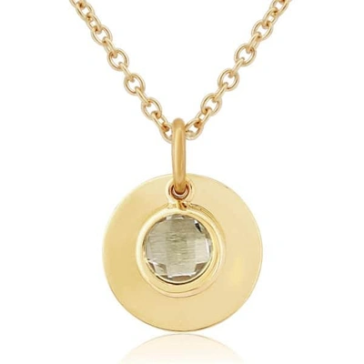 Auree Jewellery Bali 9ct Gold April Birthstone Necklace White Topaz