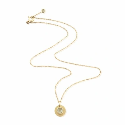 Auree Jewellery Bali 9ct Gold April Birthstone Necklace White Topaz
