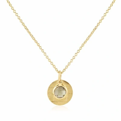Auree Jewellery Bali 9ct Gold April Birthstone Necklace White Topaz