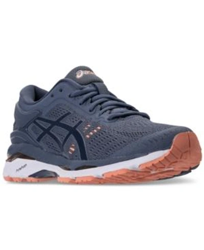 Shop Asics Women's Gel-kayano 24 Running Sneakers From Finish Line In Smoke Blue/dark Blue/cant