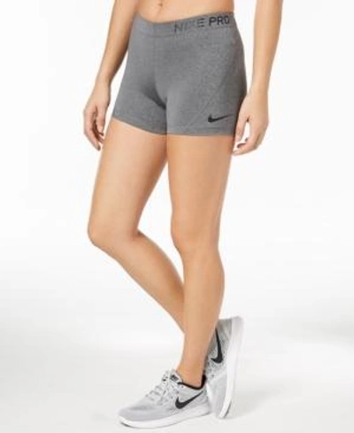 Shop Nike Pro Dri-fit Shorts In Charcoal Heather/black