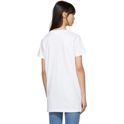 Shop Champion Reverse Weave White Big Logo T-shirt In Wht White