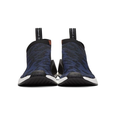 Shop Adidas Originals Black And Indigo Nmd-cs2 Pk Sneakers In Core Black