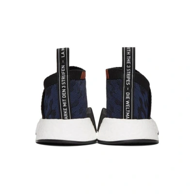 Shop Adidas Originals Black And Indigo Nmd-cs2 Pk Sneakers In Core Black
