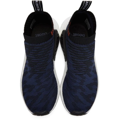 Shop Adidas Originals Black And Indigo Nmd-cs2 Pk Sneakers In Core Black