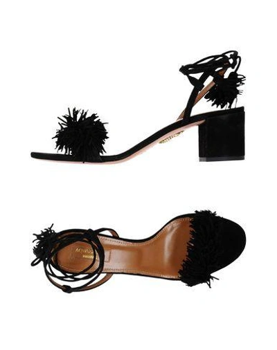 Shop Aquazzura Sandals In Black